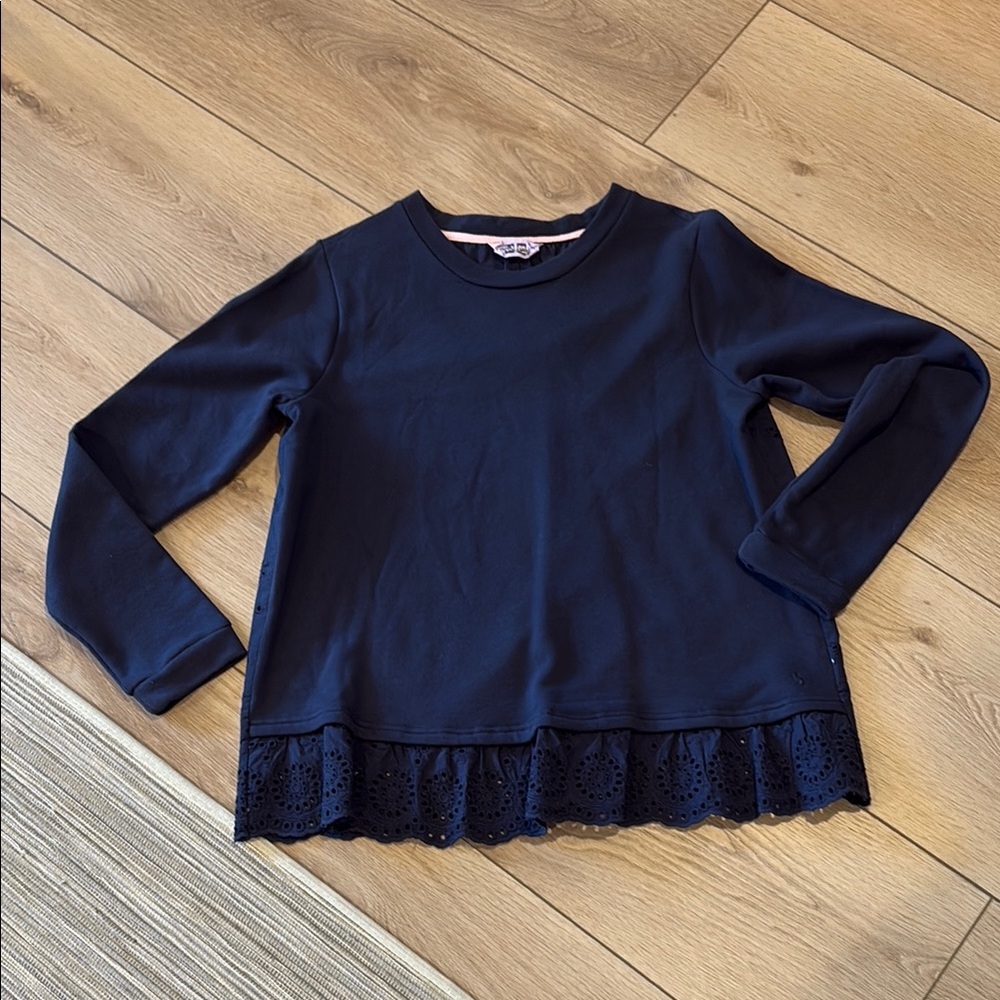Elegant Navy Blue Women's Sweatshirt